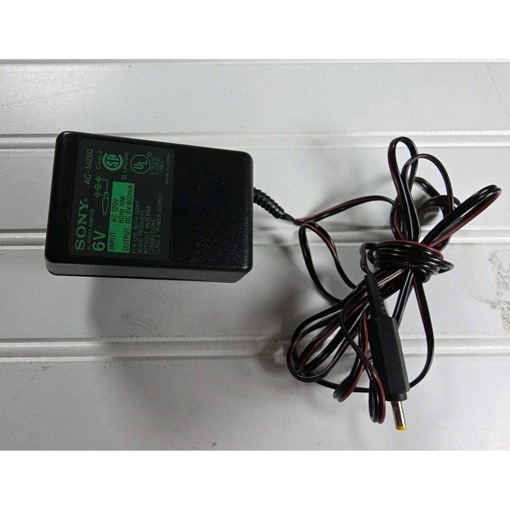Genuine Sony AC Power Adapter‎ 220-230V AC 6V DC 800ma - VGC (AC-MZ60A)